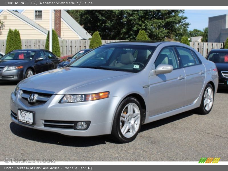 Alabaster Silver Metallic / Taupe 2008 Acura TL 3.2