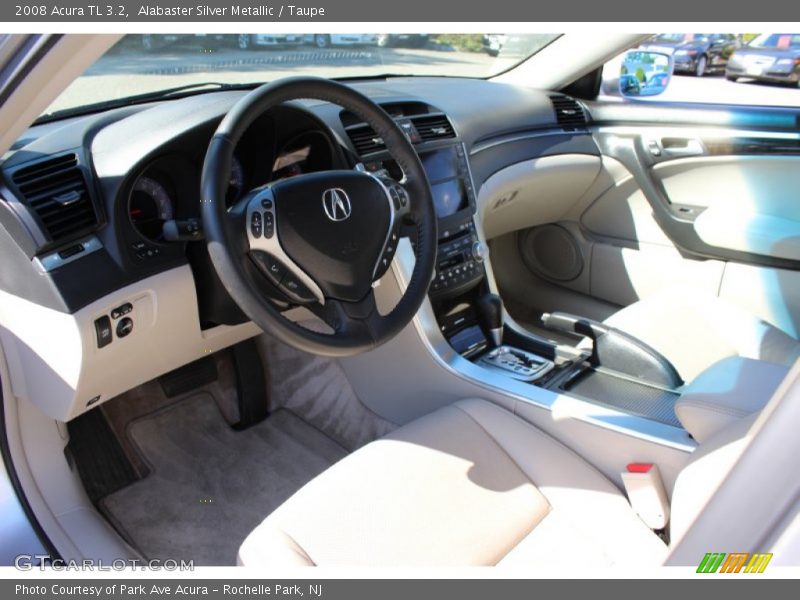 Alabaster Silver Metallic / Taupe 2008 Acura TL 3.2