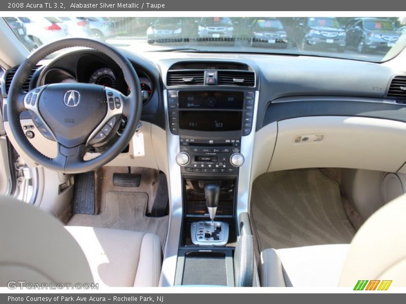 Alabaster Silver Metallic / Taupe 2008 Acura TL 3.2