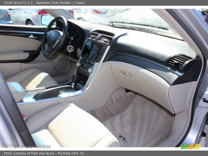 Alabaster Silver Metallic / Taupe 2008 Acura TL 3.2