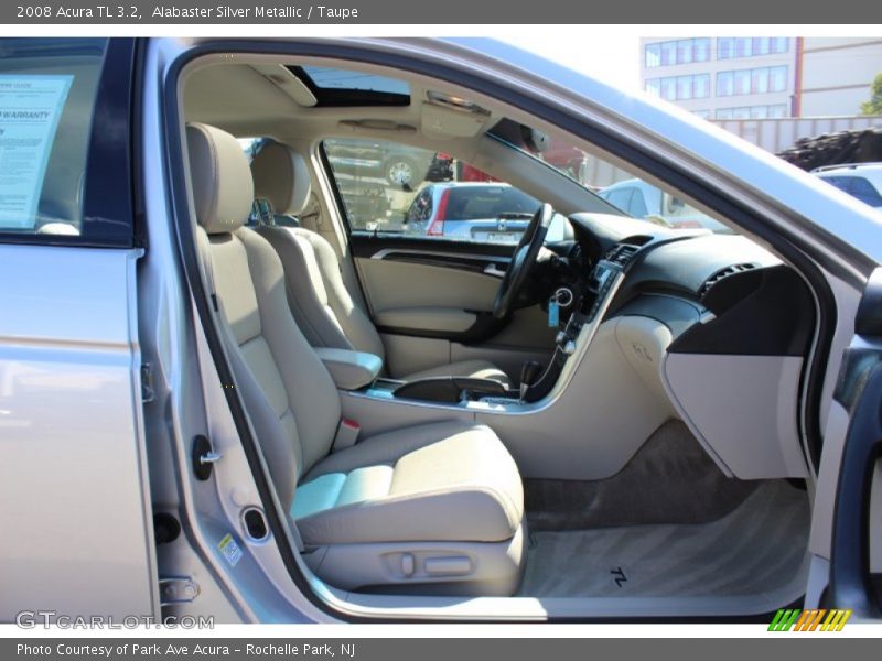 Alabaster Silver Metallic / Taupe 2008 Acura TL 3.2