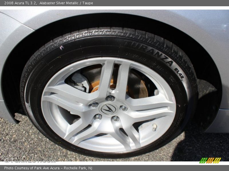 Alabaster Silver Metallic / Taupe 2008 Acura TL 3.2