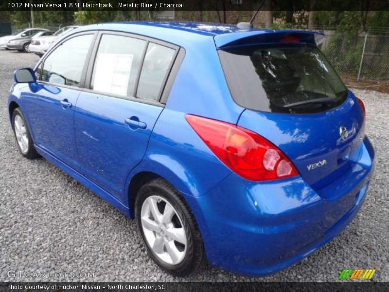 Metallic Blue / Charcoal 2012 Nissan Versa 1.8 SL Hatchback