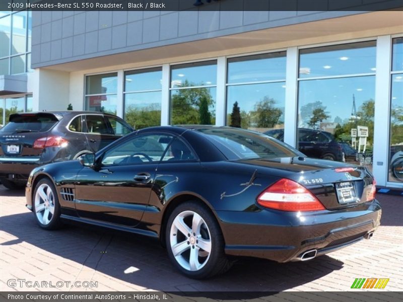 Black / Black 2009 Mercedes-Benz SL 550 Roadster