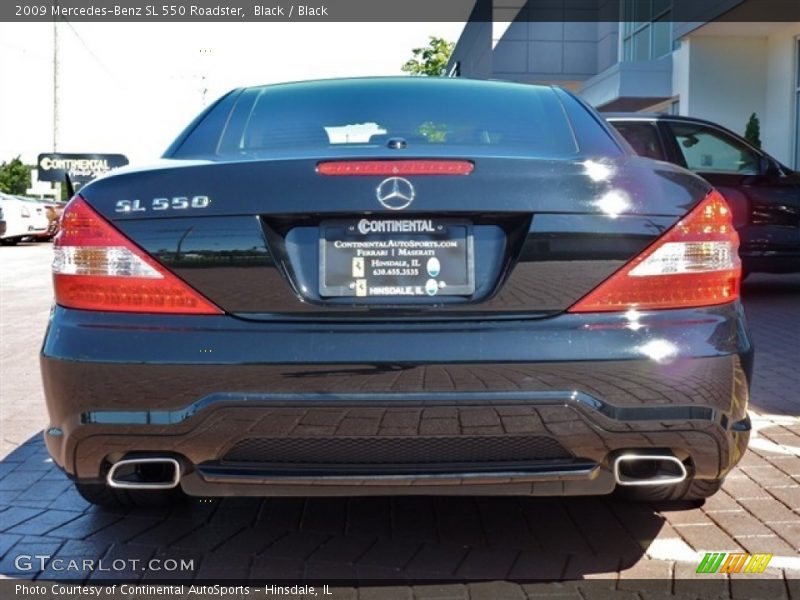 Black / Black 2009 Mercedes-Benz SL 550 Roadster