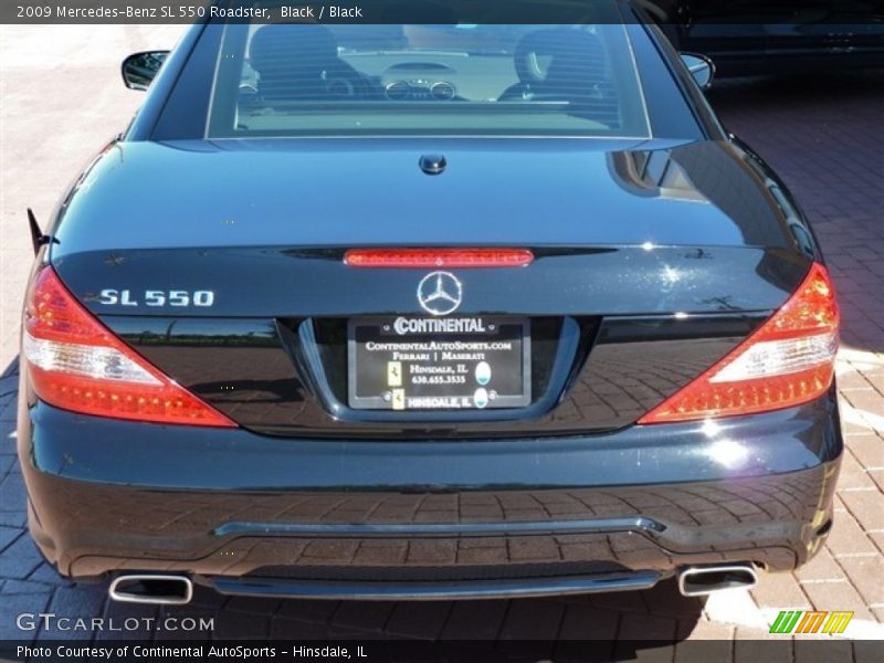 Black / Black 2009 Mercedes-Benz SL 550 Roadster