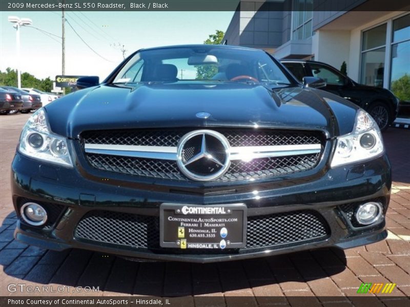 Black / Black 2009 Mercedes-Benz SL 550 Roadster
