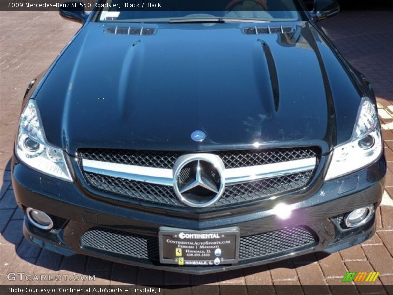 Black / Black 2009 Mercedes-Benz SL 550 Roadster