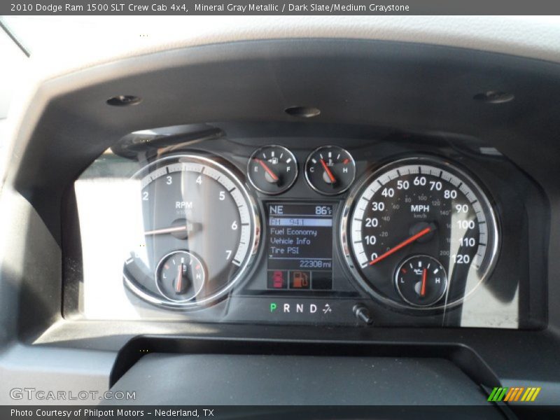 Mineral Gray Metallic / Dark Slate/Medium Graystone 2010 Dodge Ram 1500 SLT Crew Cab 4x4
