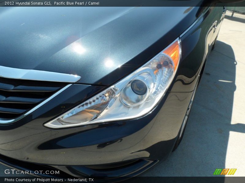 Pacific Blue Pearl / Camel 2012 Hyundai Sonata GLS
