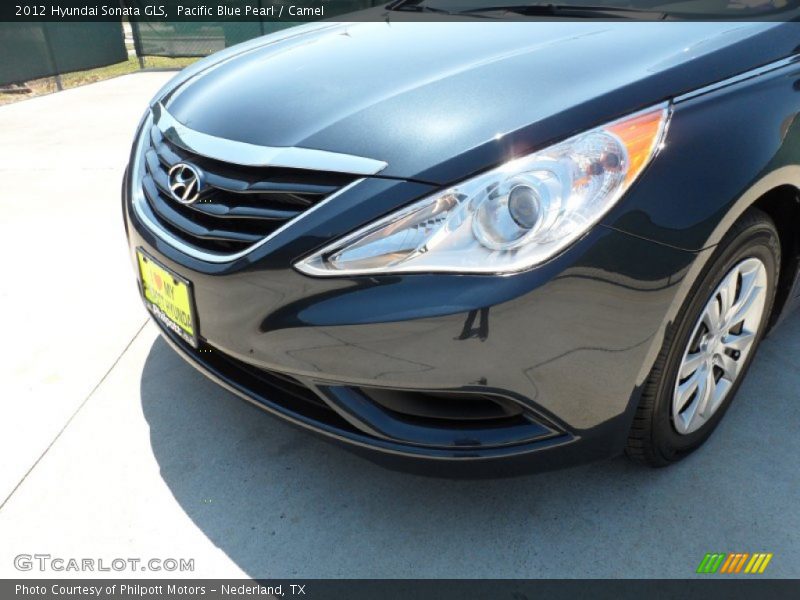 Pacific Blue Pearl / Camel 2012 Hyundai Sonata GLS
