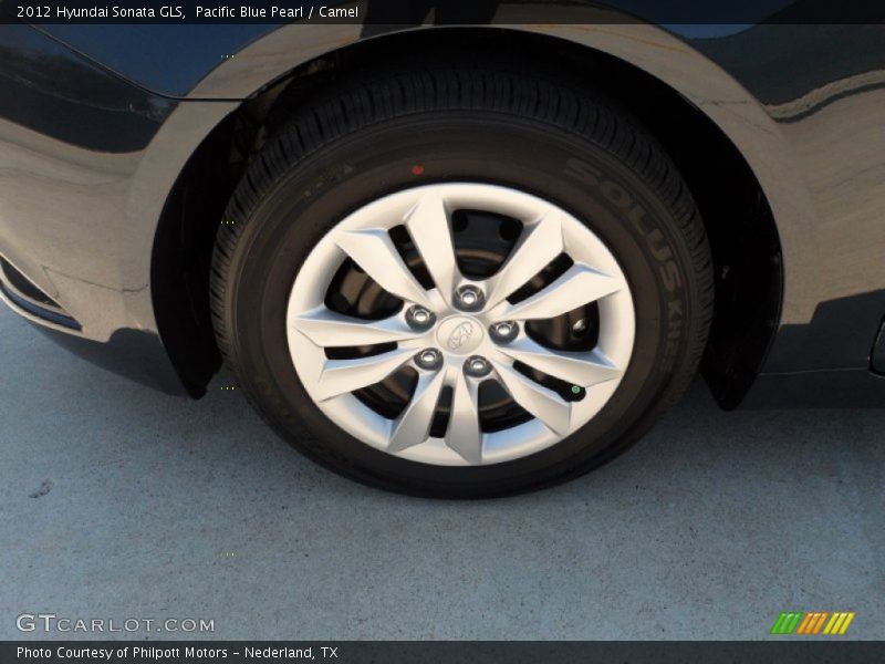 Pacific Blue Pearl / Camel 2012 Hyundai Sonata GLS