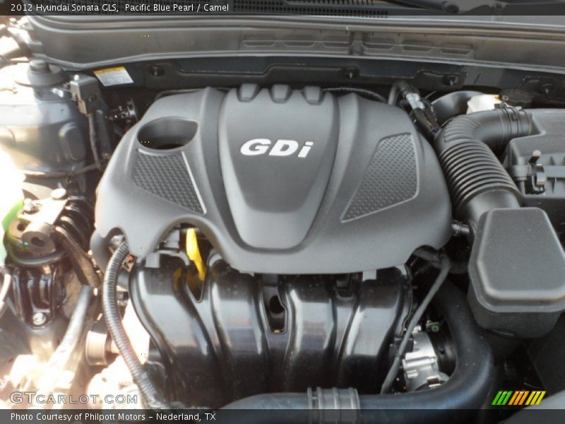Pacific Blue Pearl / Camel 2012 Hyundai Sonata GLS