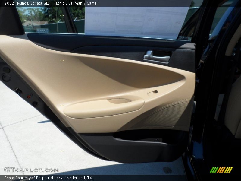 Pacific Blue Pearl / Camel 2012 Hyundai Sonata GLS