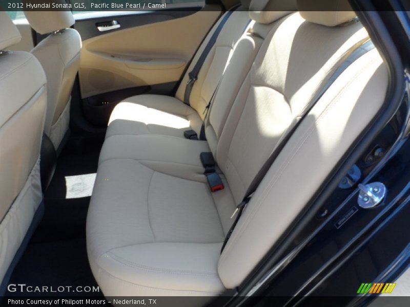 Pacific Blue Pearl / Camel 2012 Hyundai Sonata GLS
