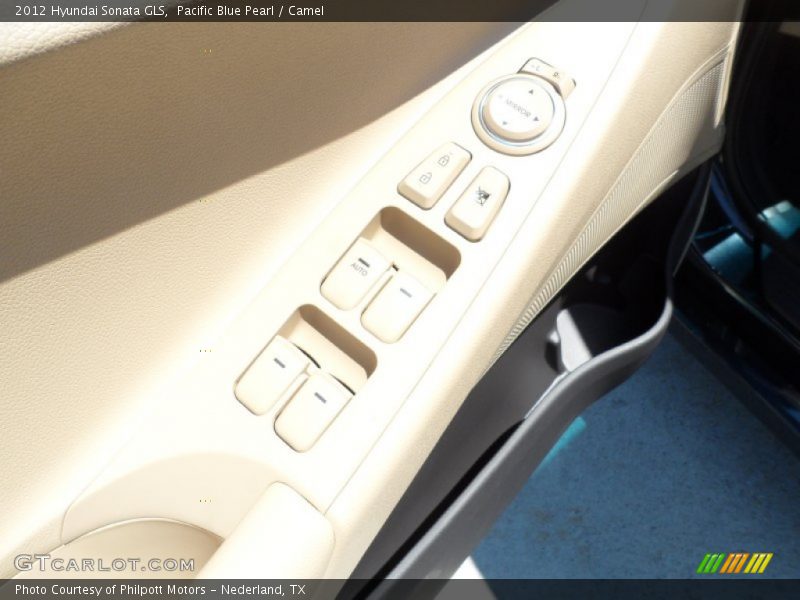 Pacific Blue Pearl / Camel 2012 Hyundai Sonata GLS