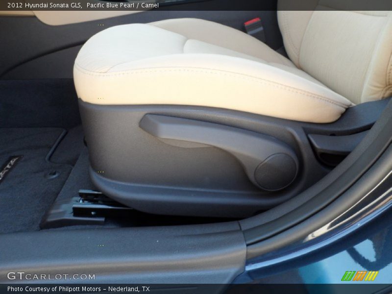 Pacific Blue Pearl / Camel 2012 Hyundai Sonata GLS