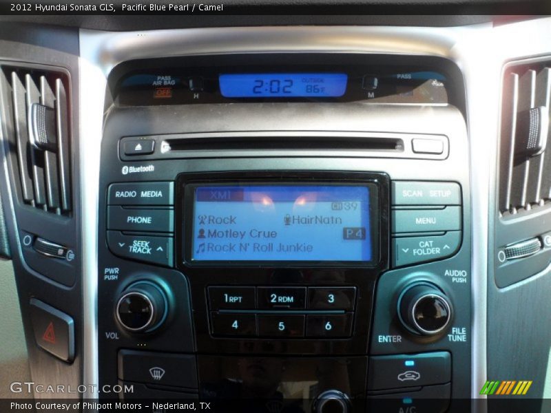 Pacific Blue Pearl / Camel 2012 Hyundai Sonata GLS