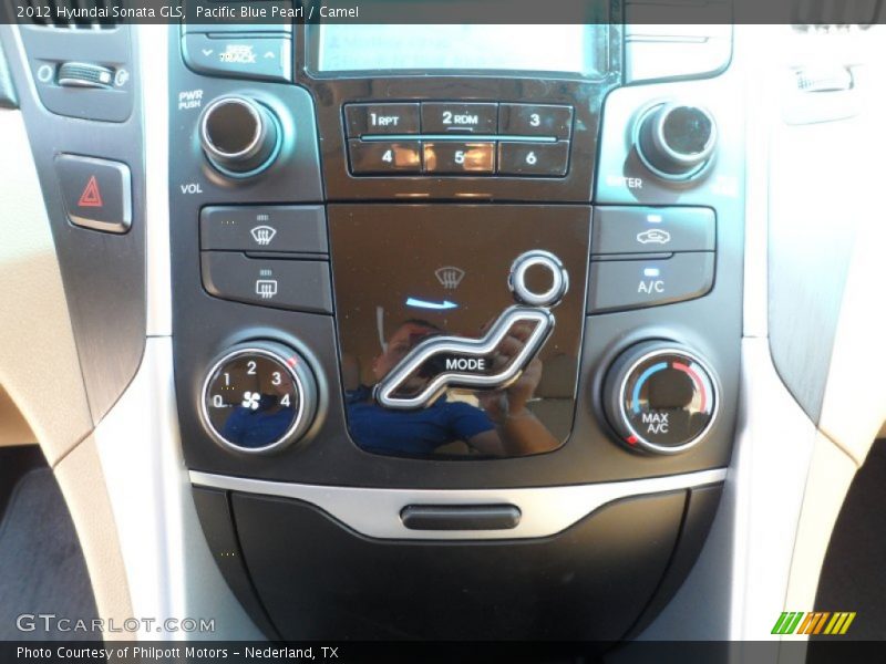 Pacific Blue Pearl / Camel 2012 Hyundai Sonata GLS