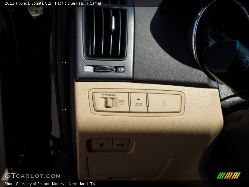Pacific Blue Pearl / Camel 2012 Hyundai Sonata GLS