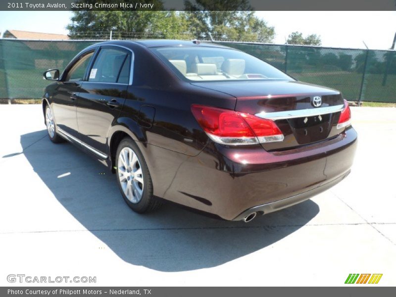 Sizzling Crimson Mica / Ivory 2011 Toyota Avalon