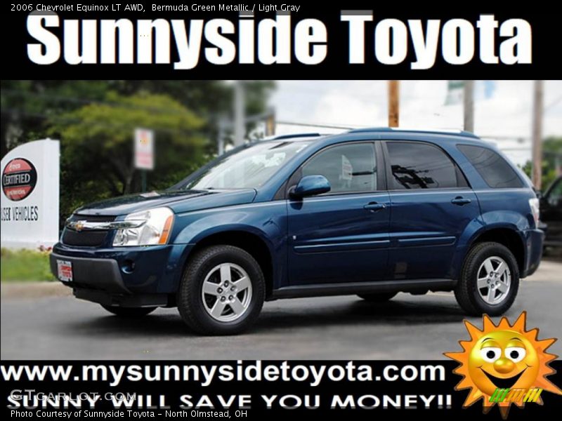 Bermuda Green Metallic / Light Gray 2006 Chevrolet Equinox LT AWD