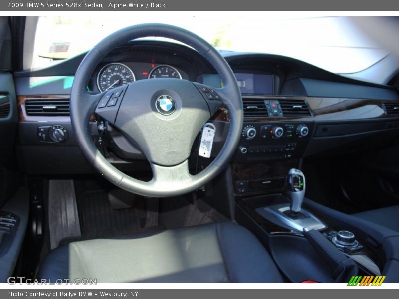 Alpine White / Black 2009 BMW 5 Series 528xi Sedan