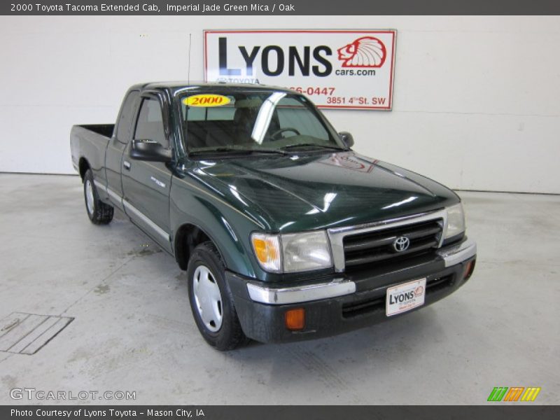 Imperial Jade Green Mica / Oak 2000 Toyota Tacoma Extended Cab