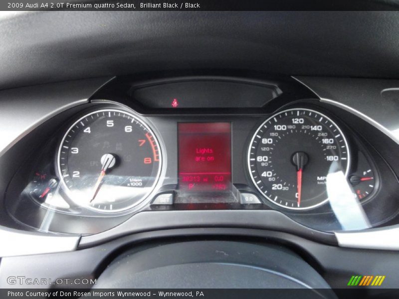 Brilliant Black / Black 2009 Audi A4 2.0T Premium quattro Sedan