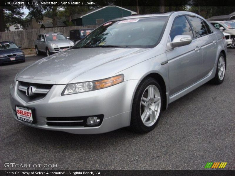 Alabaster Silver Metallic / Ebony 2008 Acura TL 3.2