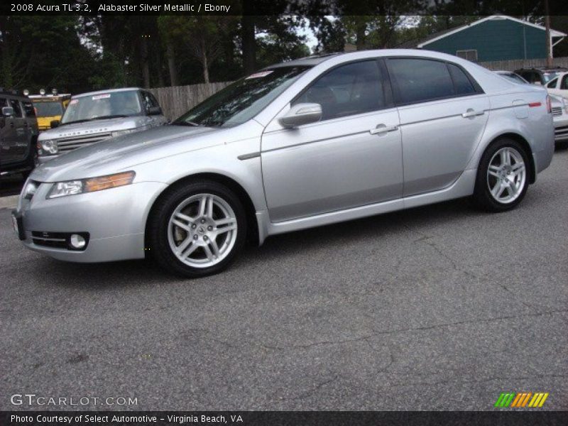Alabaster Silver Metallic / Ebony 2008 Acura TL 3.2