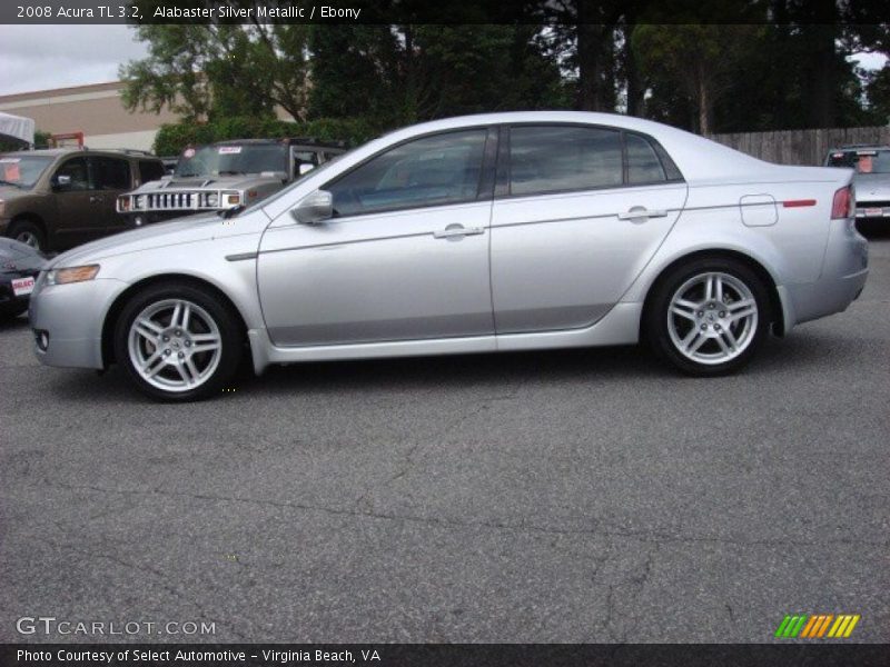 Alabaster Silver Metallic / Ebony 2008 Acura TL 3.2
