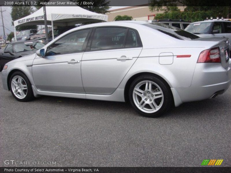 Alabaster Silver Metallic / Ebony 2008 Acura TL 3.2