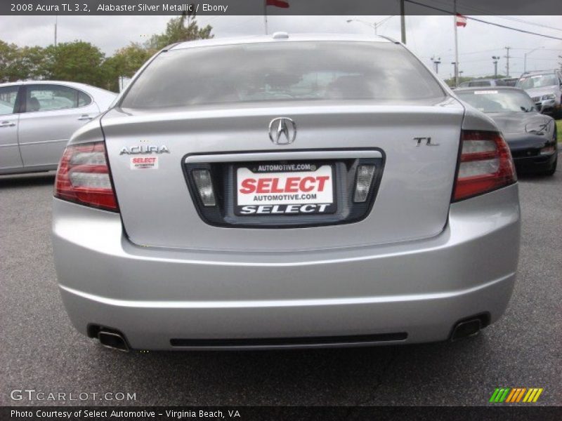 Alabaster Silver Metallic / Ebony 2008 Acura TL 3.2
