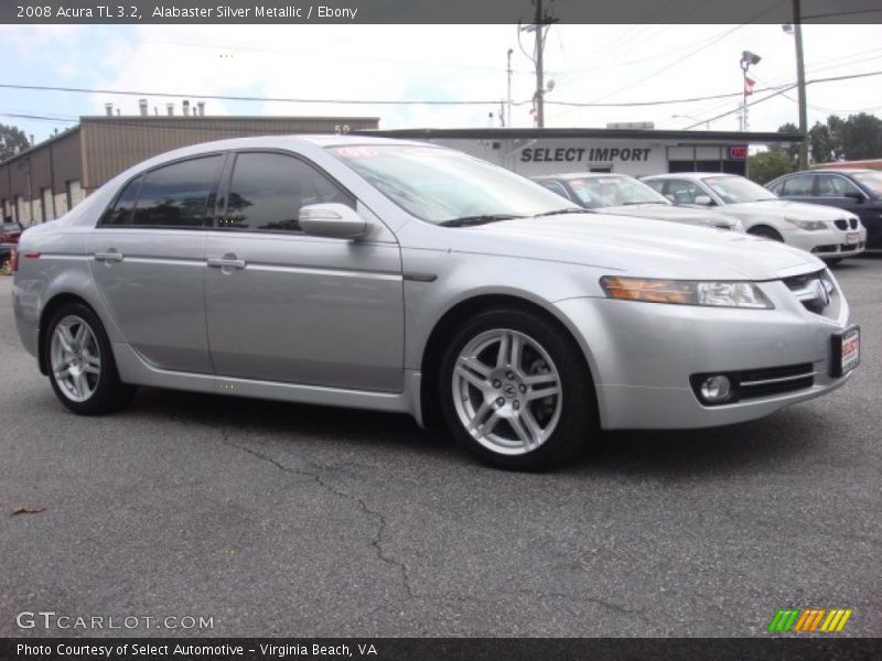 Alabaster Silver Metallic / Ebony 2008 Acura TL 3.2