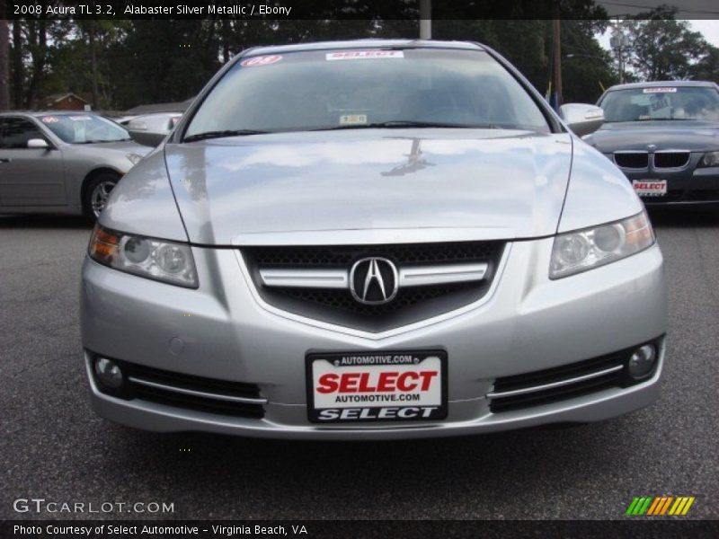 Alabaster Silver Metallic / Ebony 2008 Acura TL 3.2