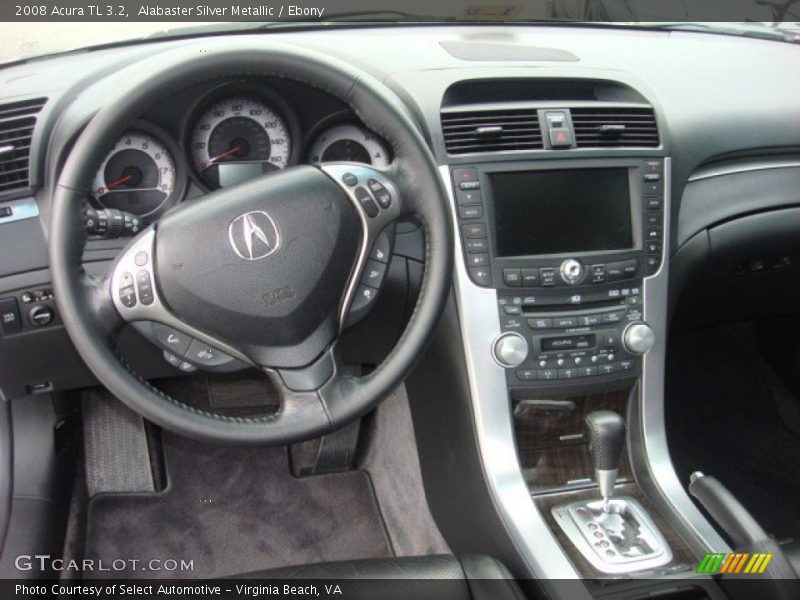 Alabaster Silver Metallic / Ebony 2008 Acura TL 3.2