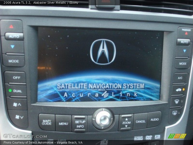 Alabaster Silver Metallic / Ebony 2008 Acura TL 3.2