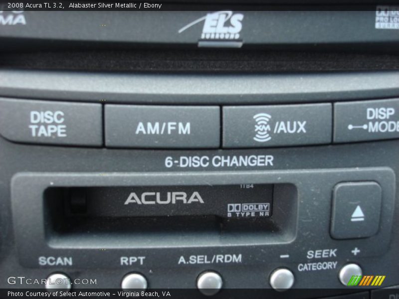 Alabaster Silver Metallic / Ebony 2008 Acura TL 3.2