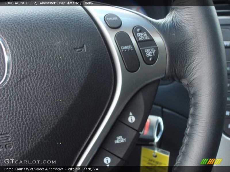 Alabaster Silver Metallic / Ebony 2008 Acura TL 3.2