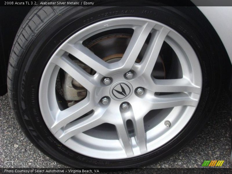 Alabaster Silver Metallic / Ebony 2008 Acura TL 3.2