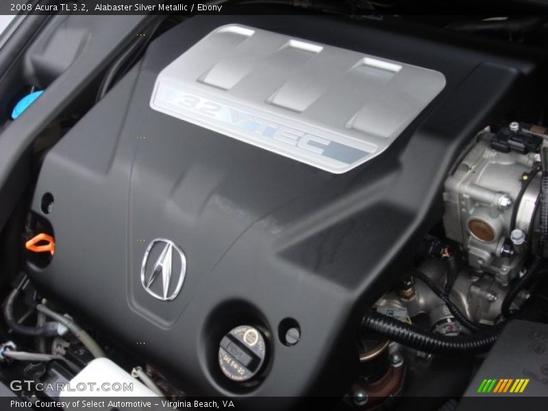 Alabaster Silver Metallic / Ebony 2008 Acura TL 3.2