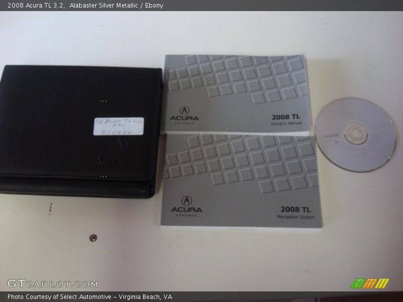 Alabaster Silver Metallic / Ebony 2008 Acura TL 3.2