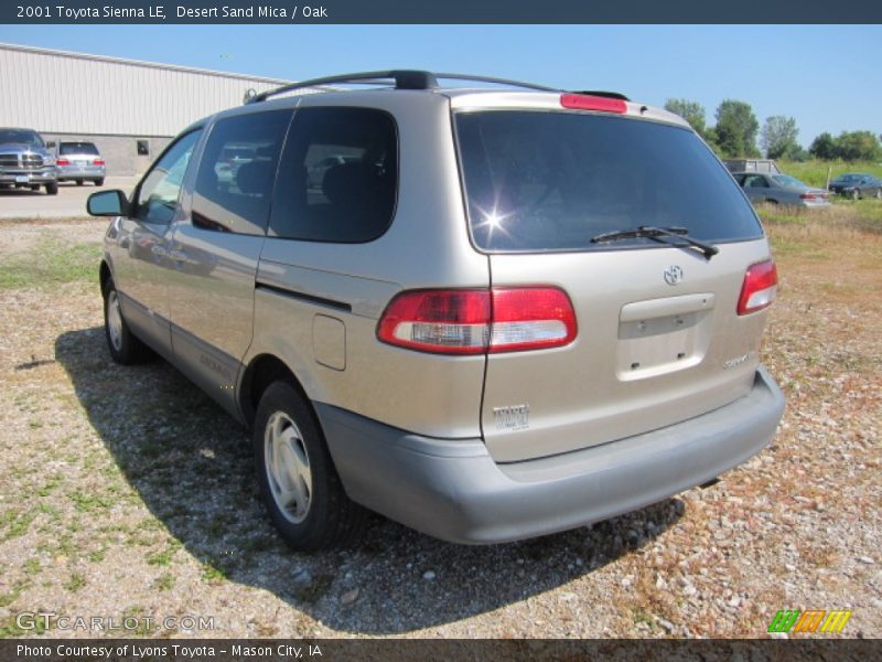 Desert Sand Mica / Oak 2001 Toyota Sienna LE