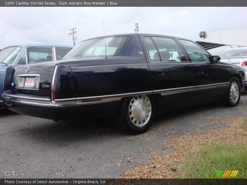 Dark Adriatic Blue Metallic / Blue 1996 Cadillac DeVille Sedan