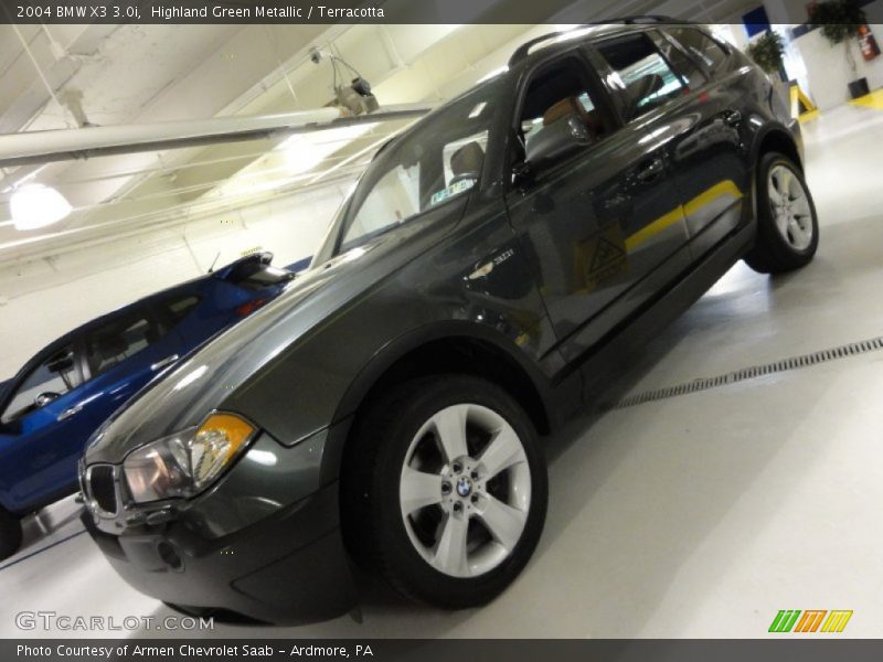 Highland Green Metallic / Terracotta 2004 BMW X3 3.0i