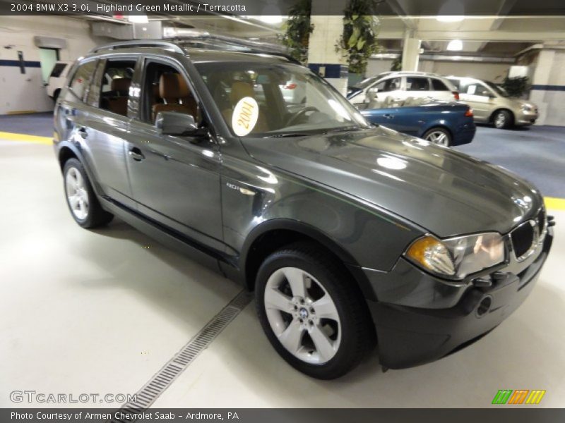 Highland Green Metallic / Terracotta 2004 BMW X3 3.0i