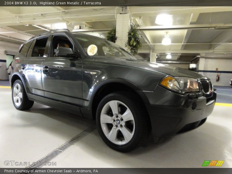 Highland Green Metallic / Terracotta 2004 BMW X3 3.0i