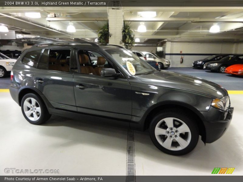Highland Green Metallic / Terracotta 2004 BMW X3 3.0i