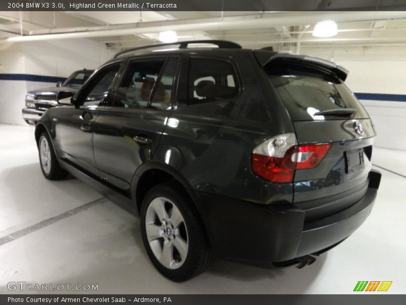 Highland Green Metallic / Terracotta 2004 BMW X3 3.0i